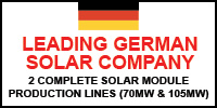 Leading German Solar Company ~ 2 Production Lines (70mw & 105mw)
