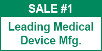 Sponsor Leading Medical Device Manufacturer Sale #1