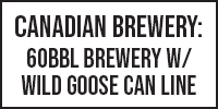 Sponsor 60 BBL Brewery w/ Wild Goose Can Line